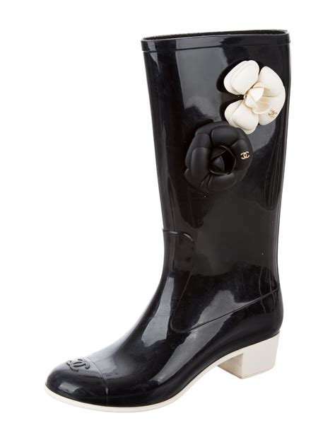 chanel camellia rain boots|Chanel rain boots for women.